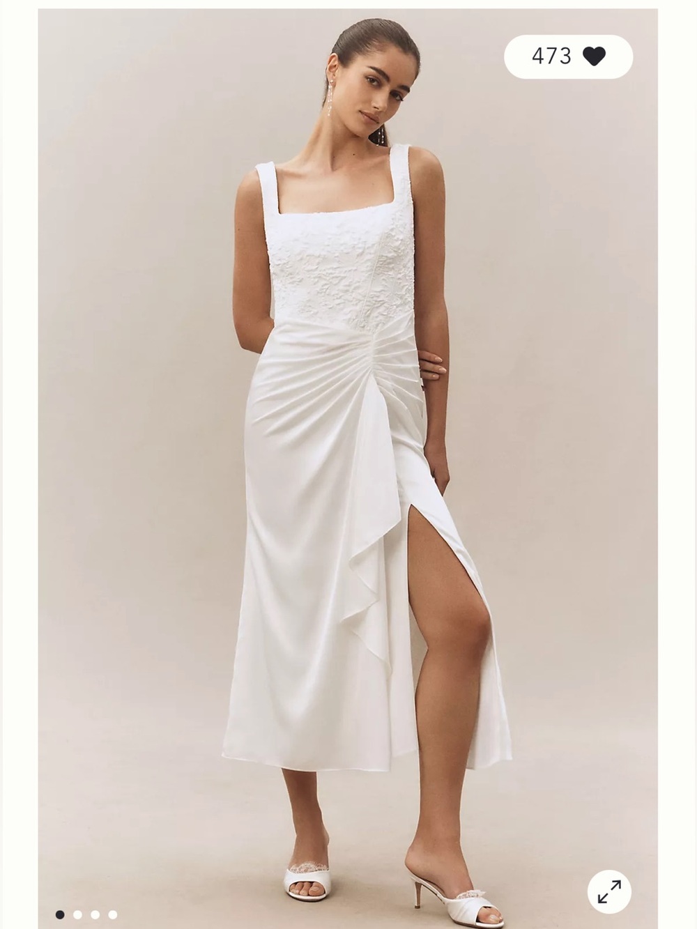 BHLDN Sleeveless Lace Corset Dress